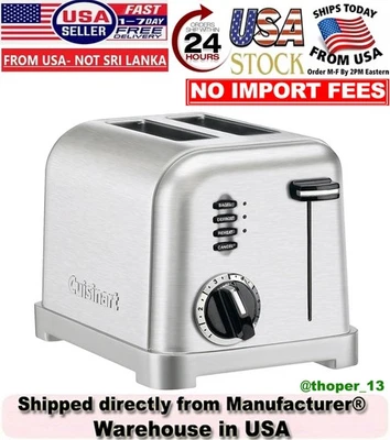 Cuisinart CPT-160 Metal Classic 2-Slice Toaster - Brushed Stainless ❗US Seller❗️ - Image 1 of 4