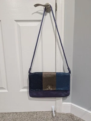 Bolso bandolera/hombro Elliott Lucca azul y topo Foto 1 de 4