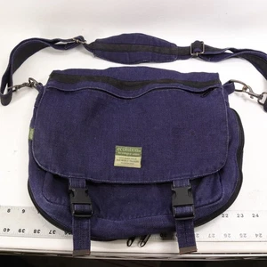 Ecolution Umhängetasche Messenger Bag dunkelblau Hanf Baumwolle Taschen Riemen gepolstert - Bild 1 von 15