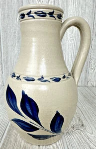 Williamsburg ceramica smalto sale voliera bottiglia brocca fiore rana vaso vintage - Foto 1 di 13