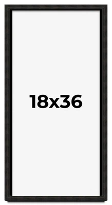 Marco de exhibición de madera de granero rústico negro 18x36 Shadow Box | 1,125 pulgadas de profundidad | 0,875 Foto 1 de 4