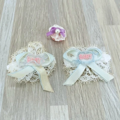 Lote de 3 pinzas para el cabello vintage de encaje y cinta Foto 1 de 4