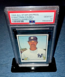 Tarjeta de novato Don Mattingly 1984 PSA 10 RC All-Star Game Inserts rara POP 21 GEMA - Imagen 1 de 5