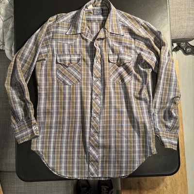 DeeCee Rangers Western Pearl Botón Manga Larga De Colección - Alto Talla L Foto 1 de 4