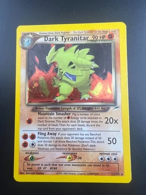 Dark Tyranitar - 11/105 - Pokemon Neo Destiny Unlimited Holo Rare Card NM - Image 1 of 2