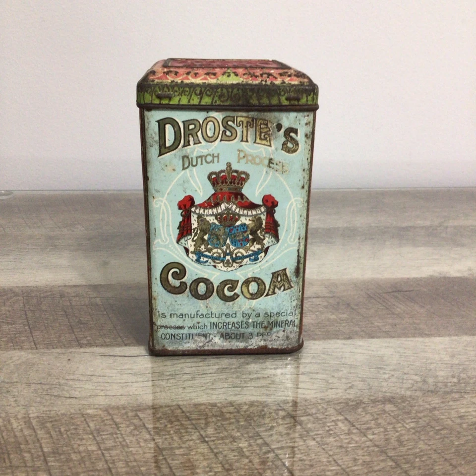 DROSTE'S Dutch Process Cocoa Advertisement Empty Tin Antique - Image 1 of 4