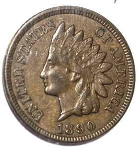 1890 Indian Cent Snow-1 FS-101 TDO - Picture 1 of 13