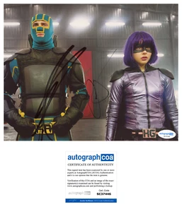 Aaron Taylor-Johnson Chloe Moretz signed photo 8x10 ACOA autographed - Picture 1 of 5