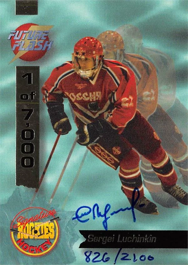 Sergei Luchinkin autographed Hockey Card (Russia) 1994 Signature Rookies #FF8 - Image 1 of 1