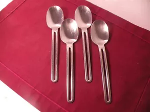 Set Of 4 Tools of the Trade DUKE Glossy Stainless Oval Soup Spoons 7 1/4" - Picture 1 of 4