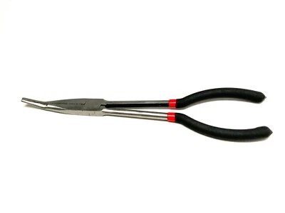 NEW 11" EXTRA LONG 45 DEGREE TIP NEEDLE NOSE PLIERS - Image 1 of 4
