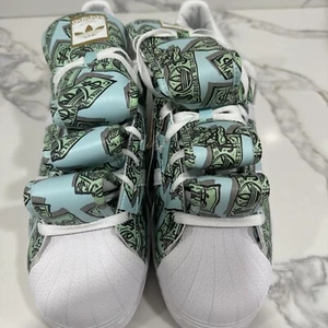 Adidas Jeremy Scott Money Superstar Shoes men size 12.5 US HP6596 New With Tags - Picture 1 of 8