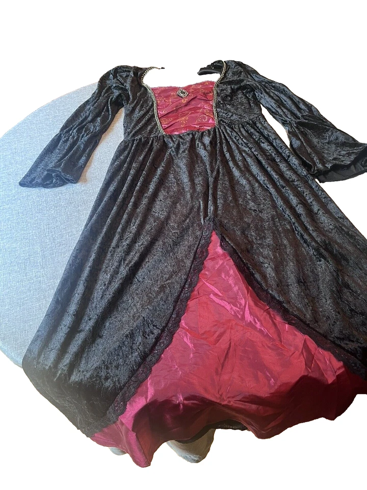 Niñas VAMPIRA GÓTICA Vampiresa Halloween Disfraz Talla L 8/10 Vestido  Foto 1 de 4