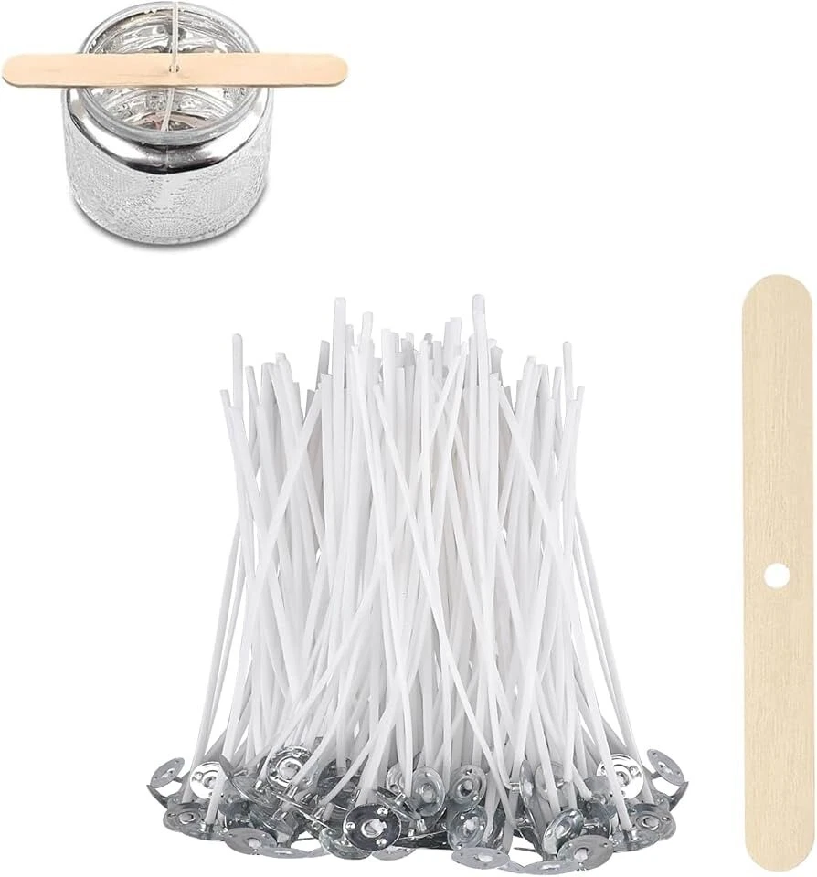 VABNEER Kerzendocht 100 Stück Cotton Candle Wick für die Kerzenherstellung C