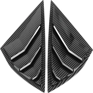 For Ford Mustang Mach E 2021 2022 Carbon Fiber Rear Window Louvers Cover Trim - Picture 1 of 11