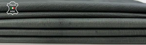 DARK GREEN ANTIQUED PEBBLE GRAINY Soft Goat leather 2 skins 10+sqf 0.7mm #C211 - Picture 1 of 7