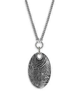 JOHN HARDY Classic Chain Reticulated Jawan Pendant Necklace Sterling Silver 30"