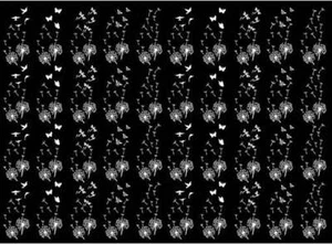 Dandelion Garden 40 pcs White Fused Glass Decals - Picture 1 of 2