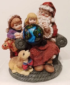 Dept. 56 SANTA the STORY TELLER Children-Dog and GLOBE Around the WORLD N.O.S. - Picture 1 of 13