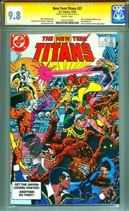 CGC SS 9.8 SIGNED George Perez New Teen Titans #37 Vs. Outsiders Cyborg Raven - Picture 1 of 1
