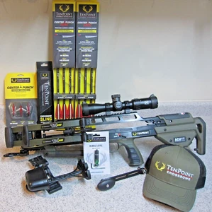 TenPoint TX 440 Crossbow Package, ACUslide MAXX and EVO-X Elite Scope-Moss Green - Picture 1 of 4