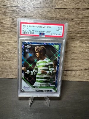 2021-22 Topps Chrome SPFL Jota Blue Tartan Refractor Rookie Card #d /125 PSA 9 - Image 1 of 4
