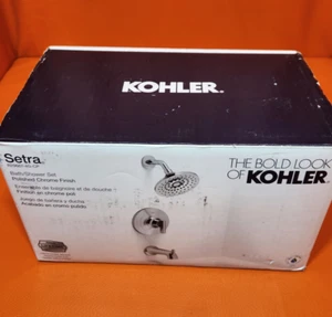 Kit de 3 molduras de ducha en aerosol de 3 manijas cromadas sin válvula KOHLER Setra R296674GCP - Imagen 1 de 20