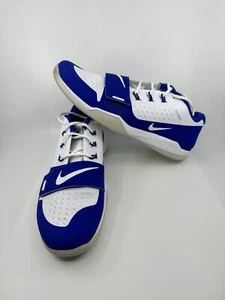 Men's Nike Alpha Menace Turf Low Football Cleats BV3997-101 White Blue Size 12.5 - Picture 1 of 6