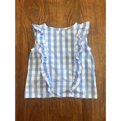 Bonpoint gingham plaid top with ruffle detail Size 6 - Image 1 of 4