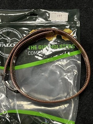 30” Brown Leather Belt By Falco - Image 1 of 2