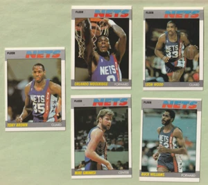 1987-88 Fleer #14 Brown #41 Gminski #120 Willams #127 Wood #129 Woolridge NrMt - Picture 1 of 2