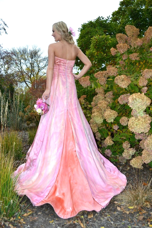 NUEVO Vera Wang Vestido de Novia Vestido Rosa Rosa Blanco Marfil Lavanda Malva 2 4 6 Foto 1 de 4