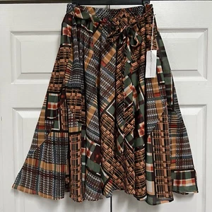 Truly 4 You Circle Skirt Size Medium Cowgirl Brown Orange New - Picture 1 of 7