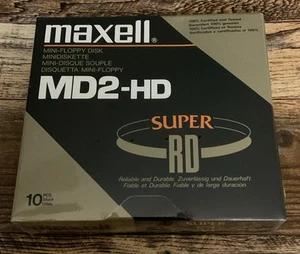 Maxwell MD2-HD Super RD Mini-Floppy Disk 10pcs NEW SEALED - Afbeelding 1 van 4