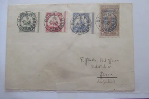 TOGO Bureau Allemand TP FR + 3 EX ALLEMANDS sur lettre du 13 02 1919 DE BUFA - Bild 1 von 2