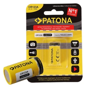 Batería PATONA Li-Ion 3,7V CR123A 16340 Celda 700mAh 2,59Wh - Imagen 1 de 7