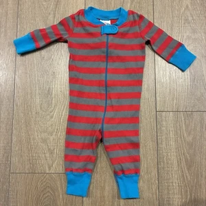 hanna andersson Blue And Red Footie, 0-9 Months  - Picture 1 of 5