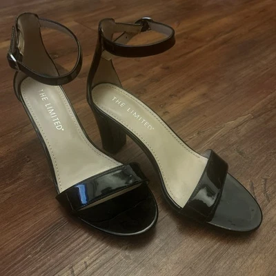 Sandália Salto The Limited Feminina 6.5 Preta Patente Quinta 3” Nova HOCO Classy - Imagem 1 de 4