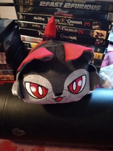 2024 Aphmau Meemeows 12 Zoll Mystery Aaron Katze Plüsch rot schwarz grau - Bild 1 von 4