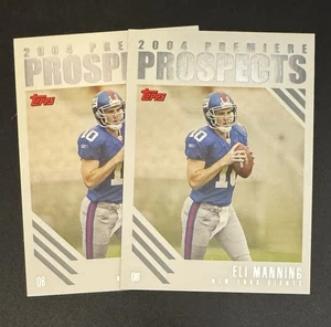 (2) Eli Manning 2004 Topps Premiere Prospects ROOKIE #PP5 Lote - New York Giants - Imagen 1 de 2