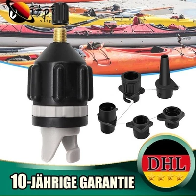 SUP Adapter für Kompressor Schlauchboot Ventiladapter mit 4 Gasdüse Zubehör DE - Bild 1 von 4