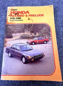 Vintage Clymer Honda Accord Prelude 1976-1985 Shop Manual Repair Book Softcover - Picture 1 of 7