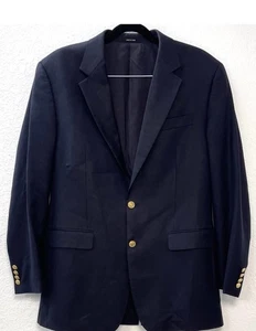Ralph Lauren  Blazer 44S Wool Cashmere Pinstripe Sport Coat Navy Bleu - Picture 1 of 6