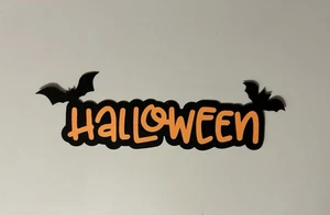 Titolo album Halloween con pipistrelli fatto a mano carta a pezzi fustellati - Foto 1 di 3