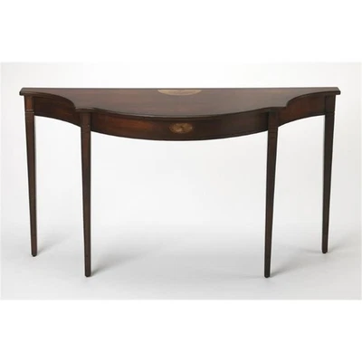Butler Chester 54"W Demilune Wood Traditional Console Table - Cherry - Image 1 of 3