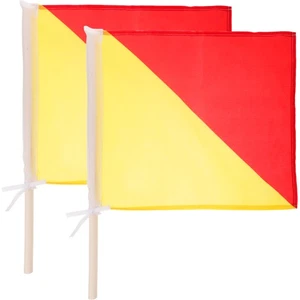 2 Piezas Bandera Señal Semiphore Entrenamiento Banderas Viaje Semephore Carrera - Imagen 1 de 12