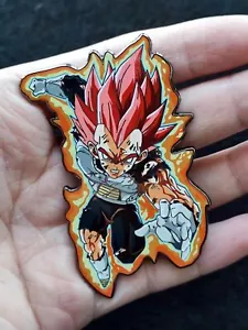 Super Saiyan Vegeta Dragon Ball Z Enamel 2.8" Pin Metal Badge Figure Anime Rare - Picture 1 of 2
