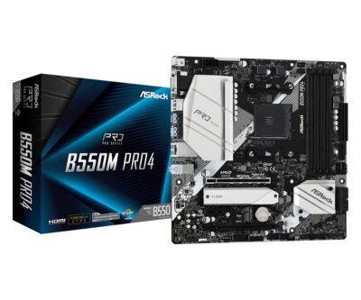 ASRock Placa base AMD B550M Pro4 Socket AM4 Micro ATX DDR4-SDRAM - Imagen 1 de 4