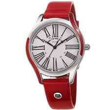 Bruno Magli Alessia 1381 Red Leather Strap White Dial Swiss Women's Ladies Watch