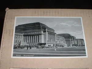 Leipzig Hauptbahnhof Bahnhof ca. 30er Jahre Autos - Picture 1 of 1